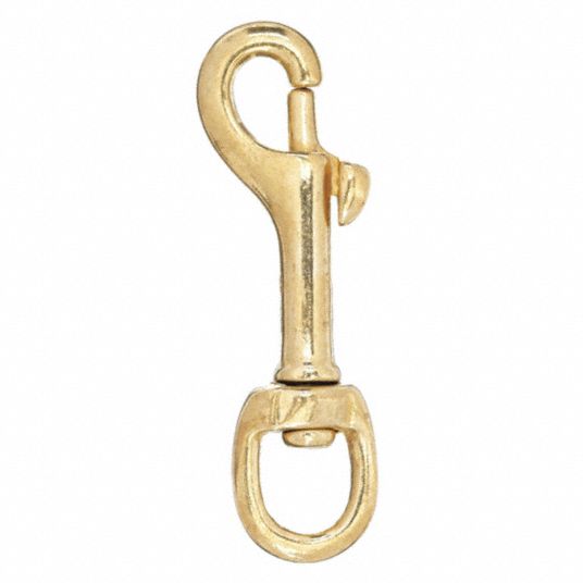 3/8 in Stock Thick, 3 in Overall Lg, Round Eye Swivel Snap 4PB87