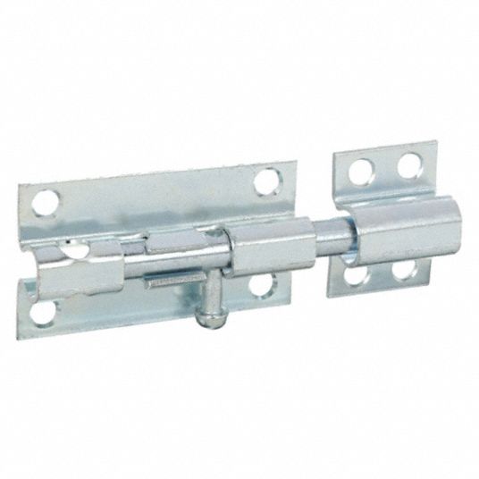 Nonlocking-Surface Strike Only, Zinc, Heavy Duty Barrel Slide Bolt ...