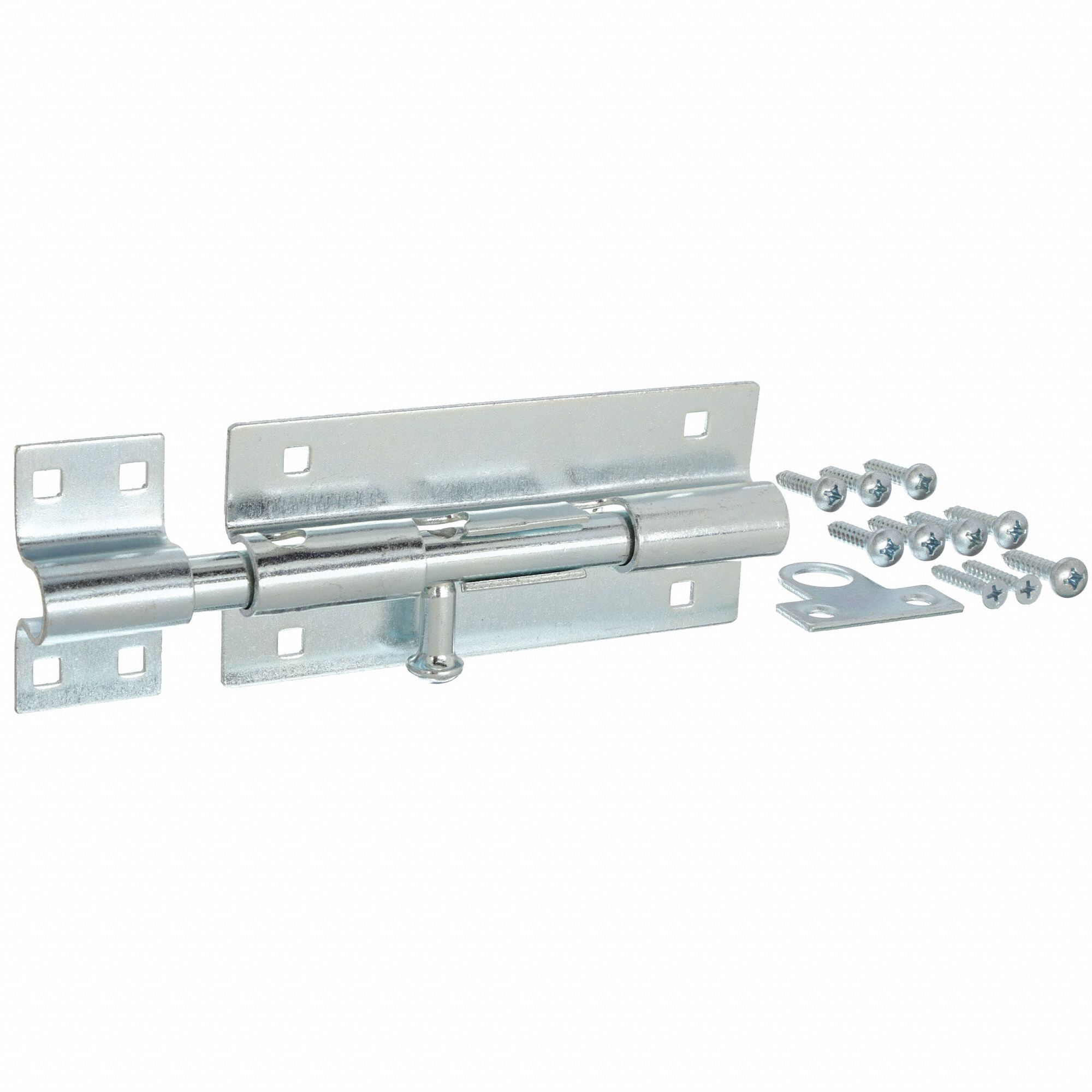 GRAINGER APPROVED Heavy Duty Barrel Slide Bolt PadlockableSurface and