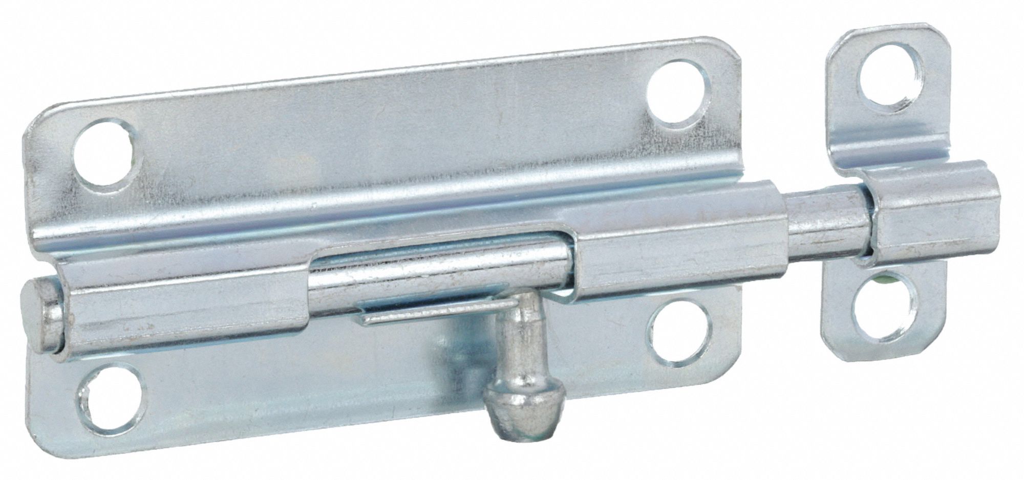Door Bolt: Barrel Bolt, Zinc, 1/2 in Ht, 1 1/2 in Wd, 4 in Lg