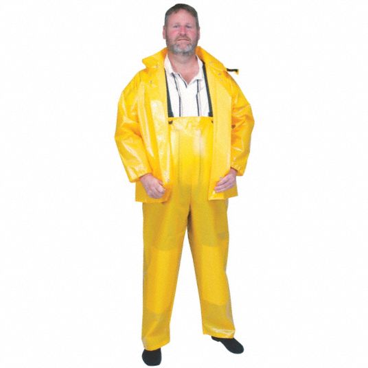 CONDOR, Nylon/Polyurethane, L, Rain Bib Overall - 4PCK8|4PCK8 - Grainger