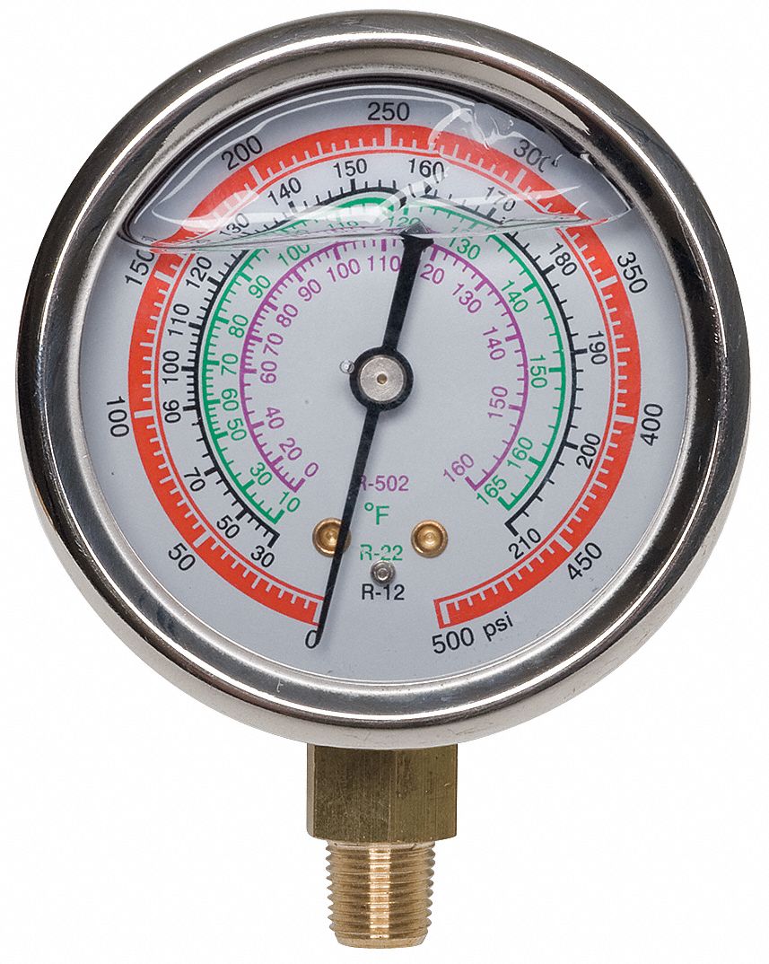 NEW 4PDK4 2-3/4 In Gauge,Blue,R134a,Dry 