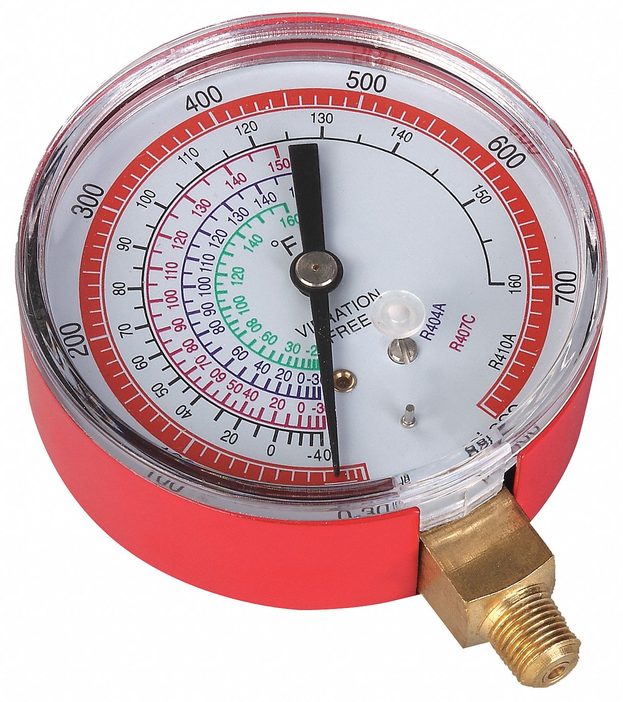 REPLACEMENT HIGH-SIDE PRESSURE GA, 3⅛ IN, 0 TO 800 PSI, ⅛ IN MNPT, NON-LIQUID FILLED