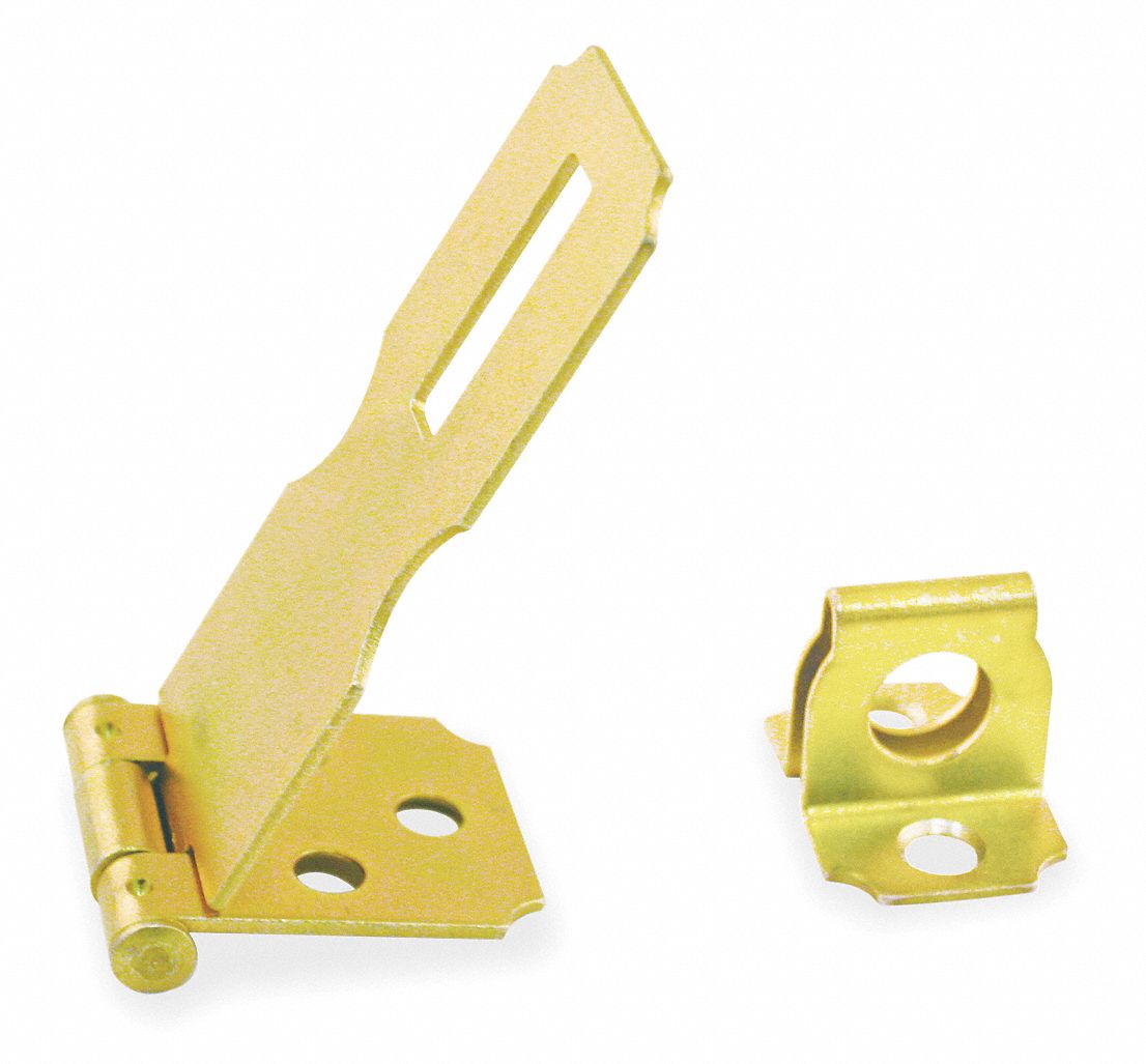 Hasp: Steel, 5/8 in Ht, 2 1/2 in Lg, 1 in Wd