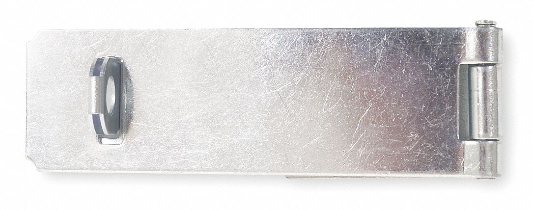 Hasp: Steel, 1 1/16 in Ht, 6 in Lg, 1 1/2 in Wd