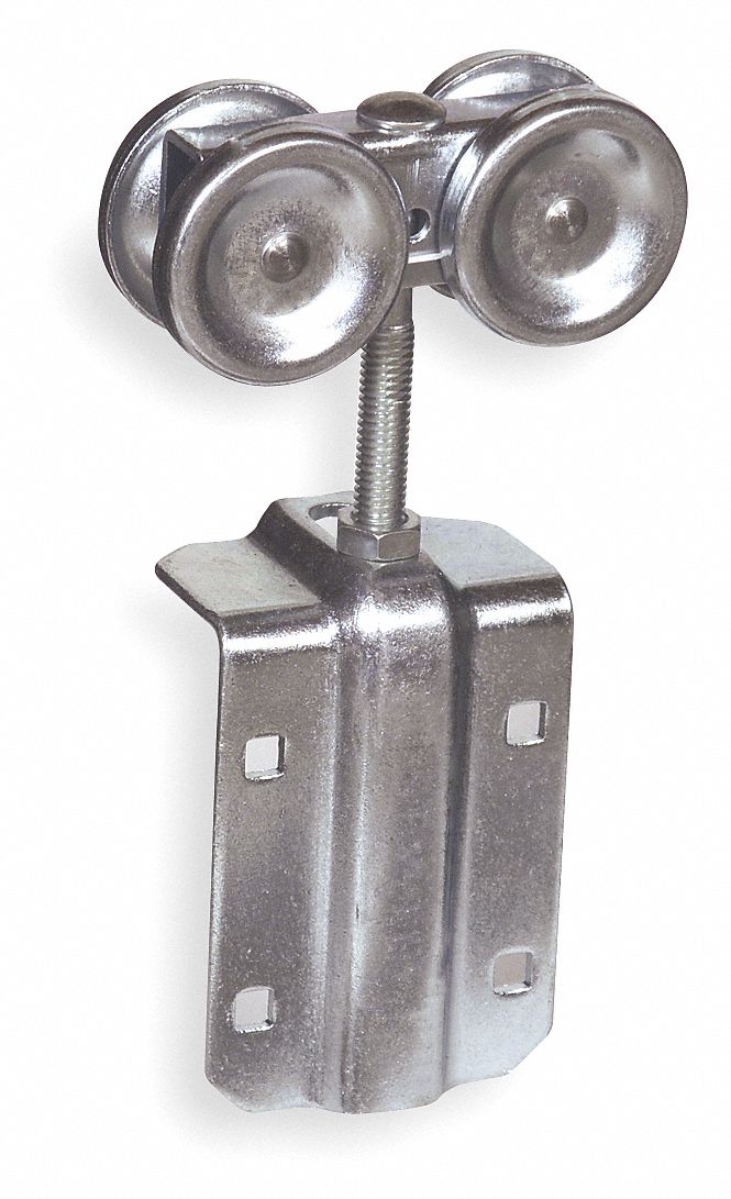 door hanger track sliding duty heavy box rail apron bracket grainger steel garage hardware zinc bright length battalion close roller