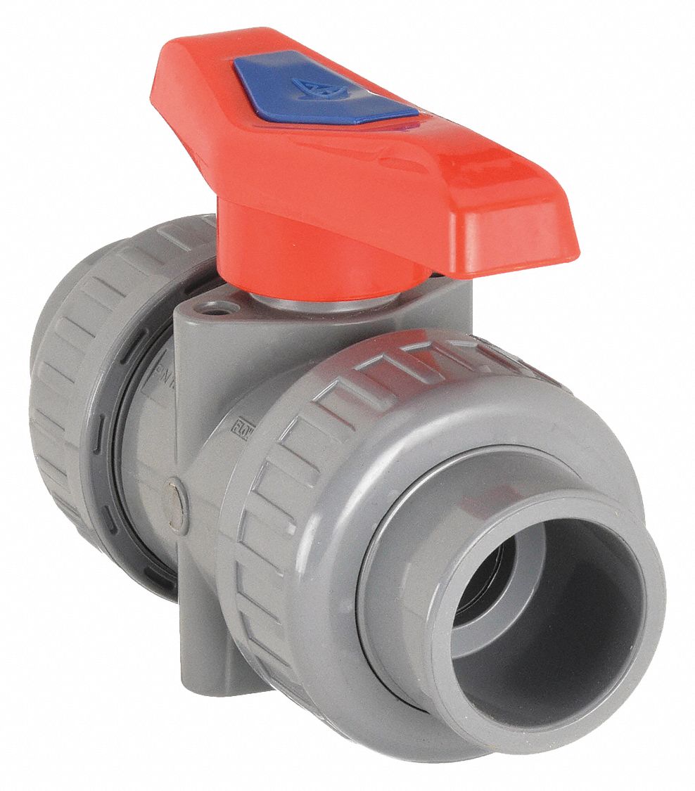 MANUAL TWO-WAY BALL VALVE: ½ IN SIZE, CPVC, STRAIGHT, SOCKET X FNPT, TWO-PIECE