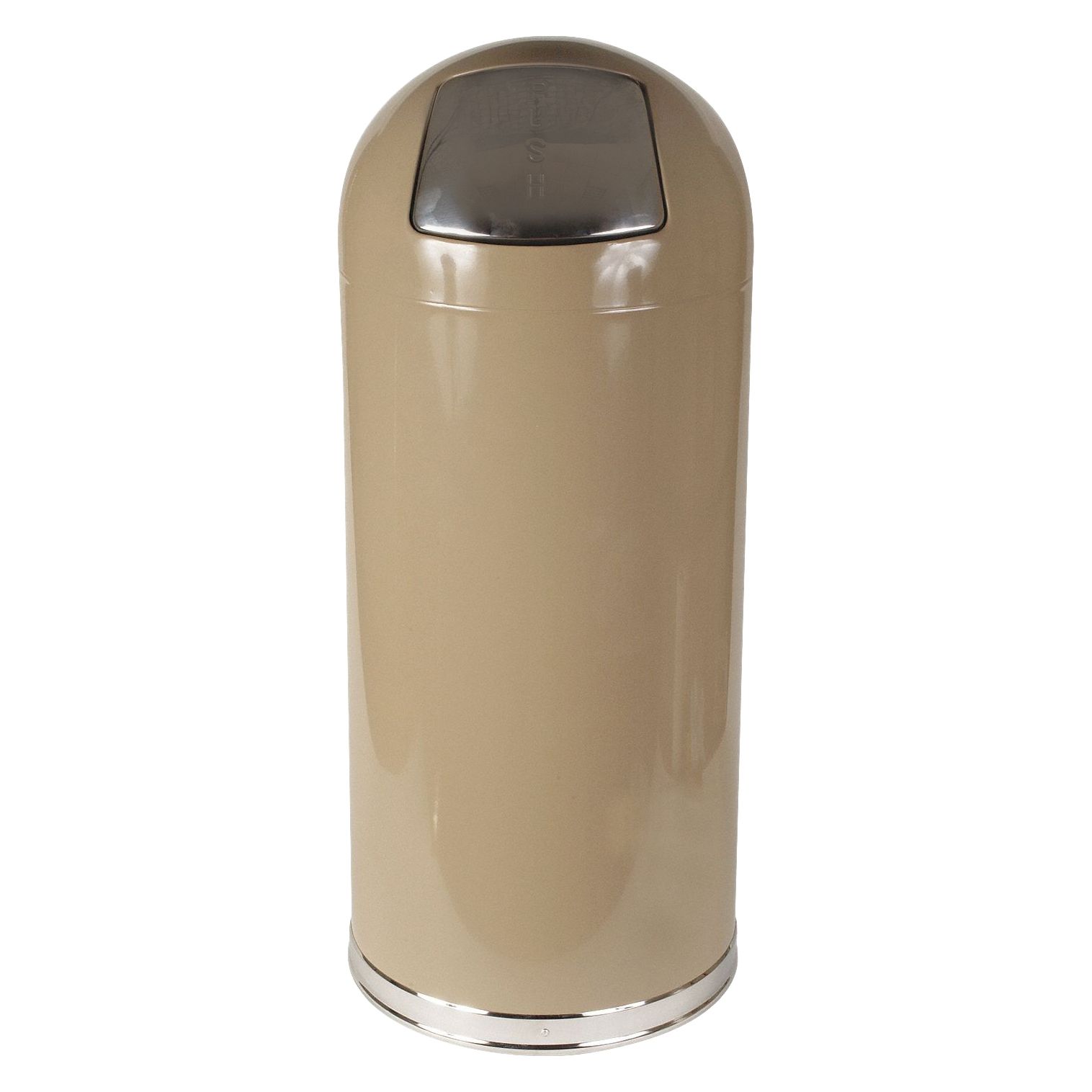 TRASH CAN,ROUND,15 GAL.,BEIGE