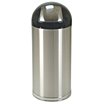 Domed-Top Round Metal Trash Cans