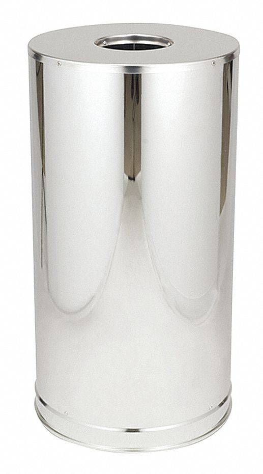 Trash Can Silver 15 gal SS