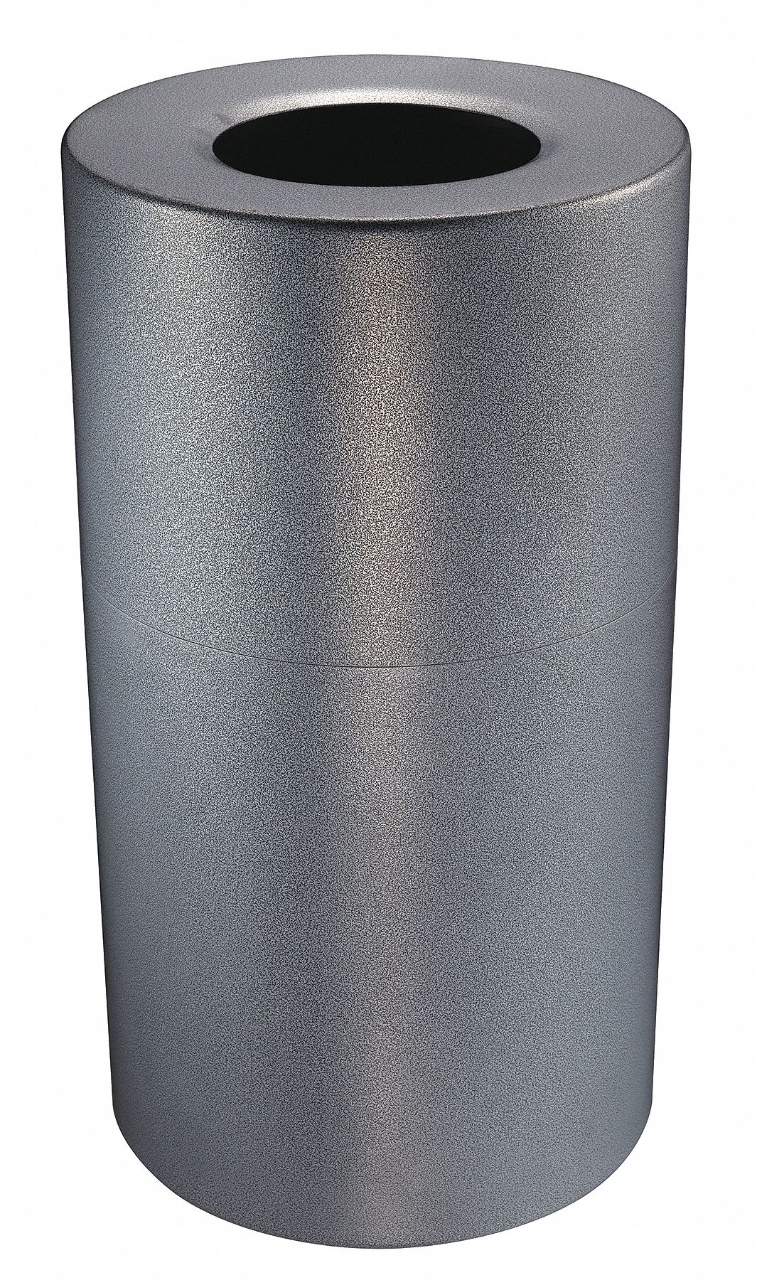 TOUGH GUY FireResistant Trash Can, 35 gal, Stationary, Round, Metal