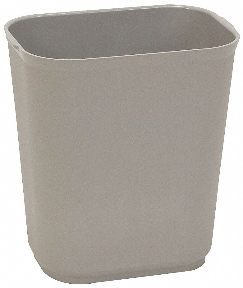 FIRE-RSTNT TRASH CAN,RECTNGLE,7 GAL,GRAY