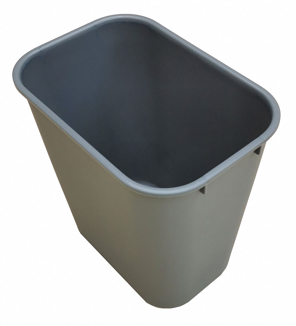 D2128 Trash Can Gry 3.5 gal Plastic