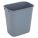 WASTEBASKET,RECTANGULAR,3-1/2 GAL.,GRAY