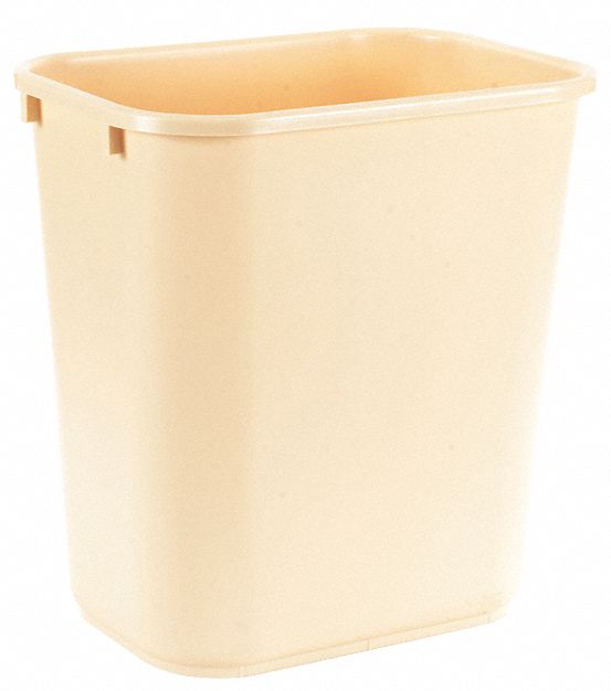 D2129 Trash Can Tan 7 gal Plastic