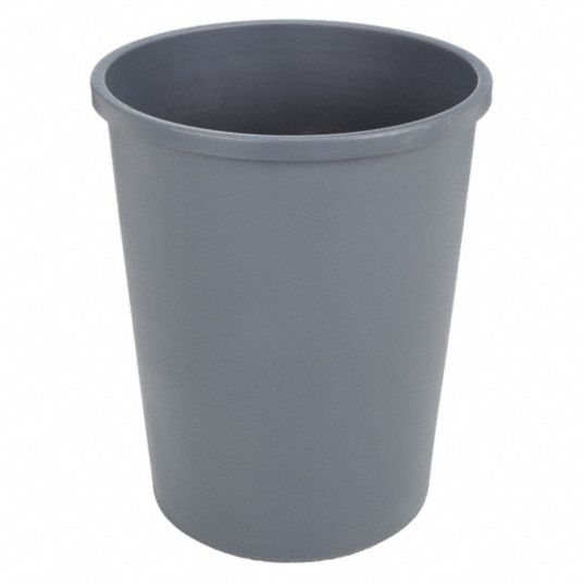 TOUGH GUY, Galvanized Steel, Open Top, Trash Can - 2PYW6