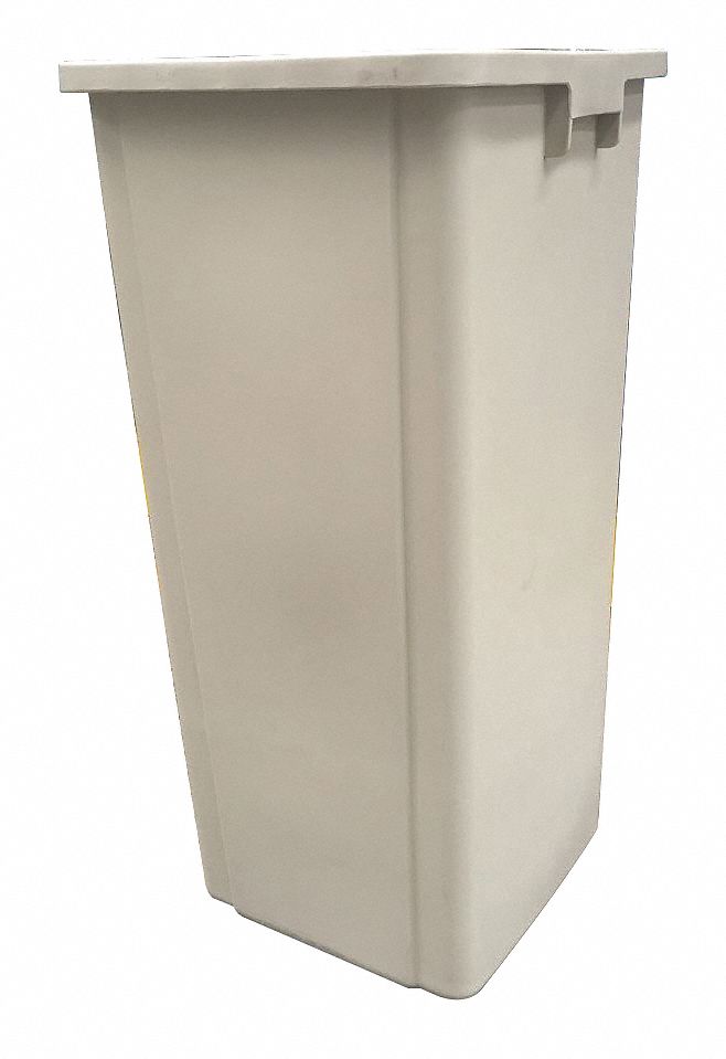 D2124 Trash Can Light Gry 23 gal Plastic