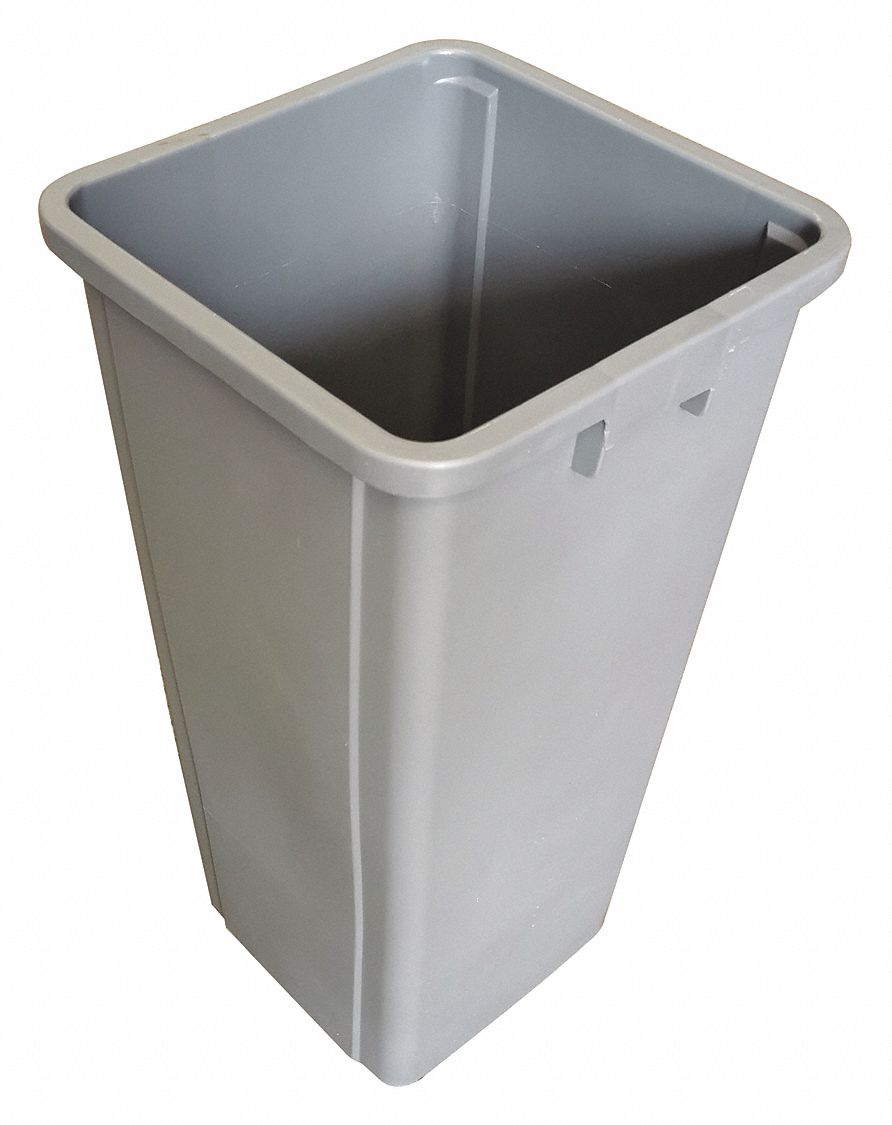 SQUARE CONTAINER,GRAY,23 GAL