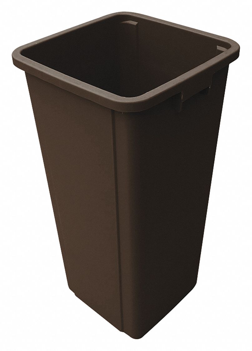 D2124 Trash Can Bwn 23 gal Plastic
