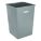 TRASH CAN,SQUARE,35 GAL.,GRAY