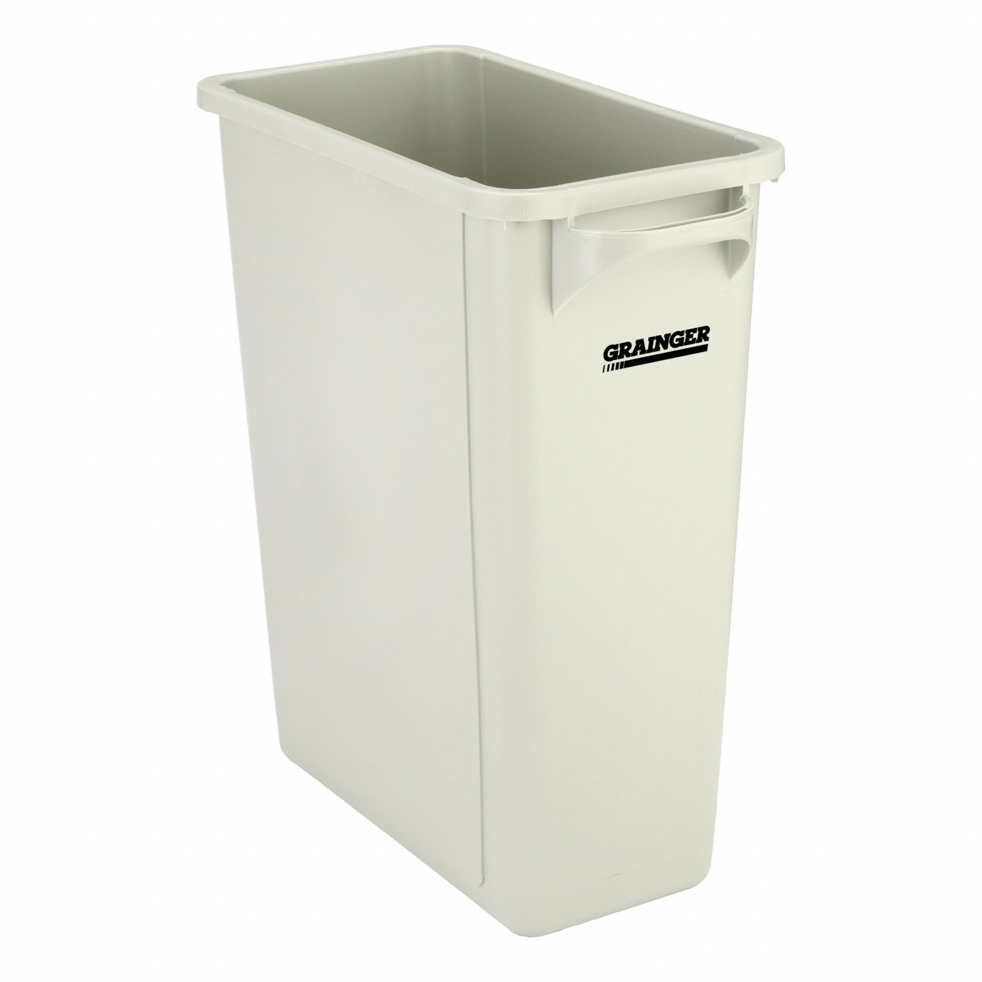 TRASH CAN,RECTANGLE,15-29/32 GAL.,BEIGE