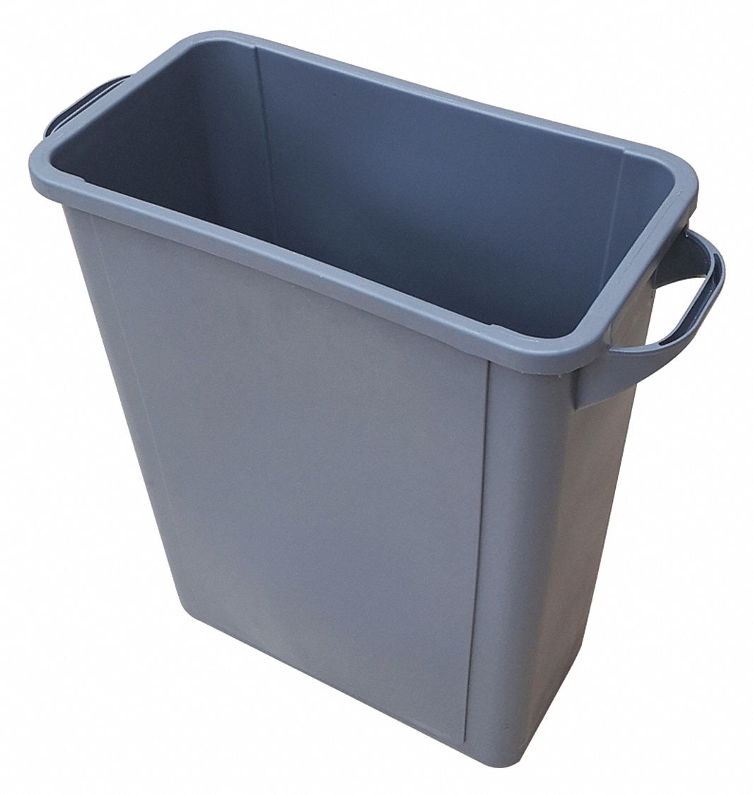 Box Grey Basket Trash rectangular open top utility trash can 24 7 8 h gray 4pgu6 4pgu6 grainger