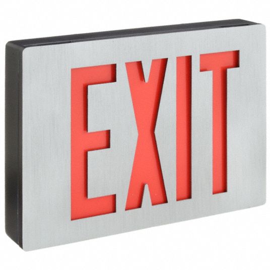 LED, Black, Exit Sign - 4PH24|LE S 1 R - Grainger