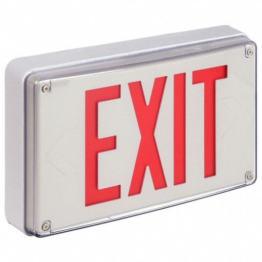 Red, 1 Faces, Exit Sign - 4PH57|LV S W 1 R 120/277 - Grainger