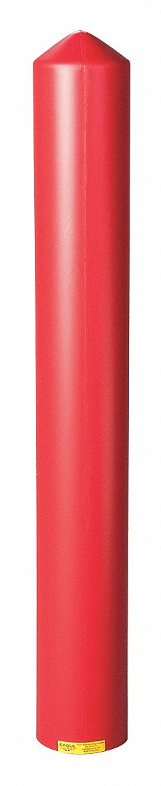 BOLLARD COVER,6 IN DIA.,56 IN H,RED