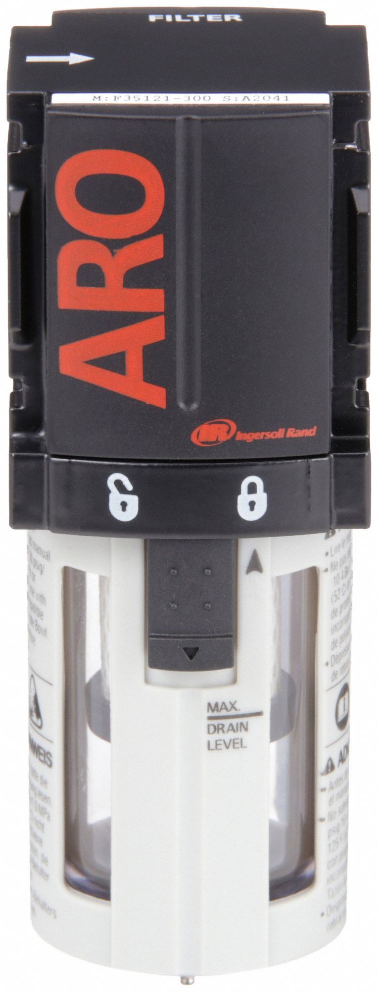 Pneumatic Oil Filter: Coalescing, 1/4 in NPT, 0.3 micron, 49 cfm, 150 psi Max Op Pressure, 1000