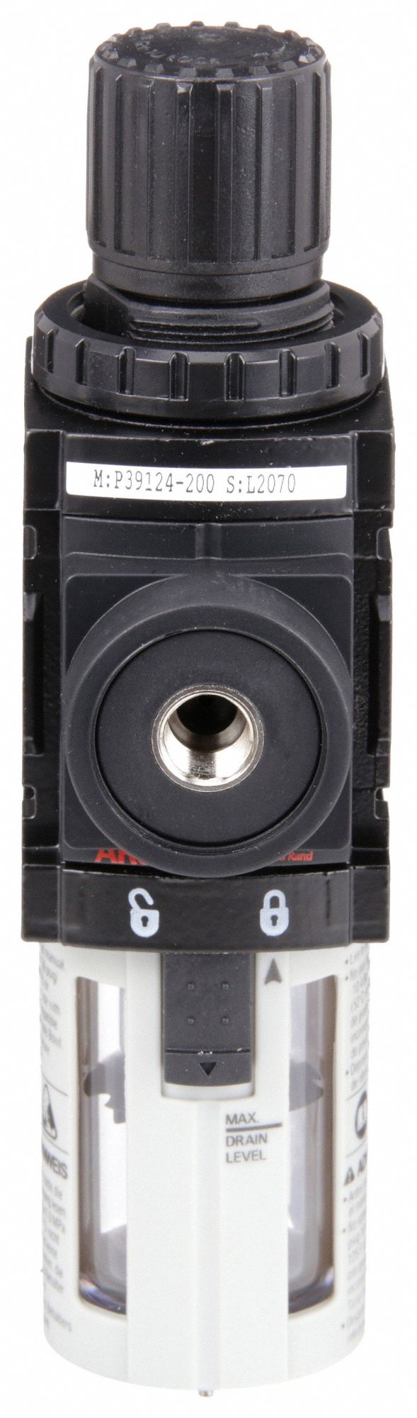 Filter-Regulator: 1000 Series, 1/4 in NPT, 47 cfm, 5 micron, 0 psi to 60 psi, Manual Drain