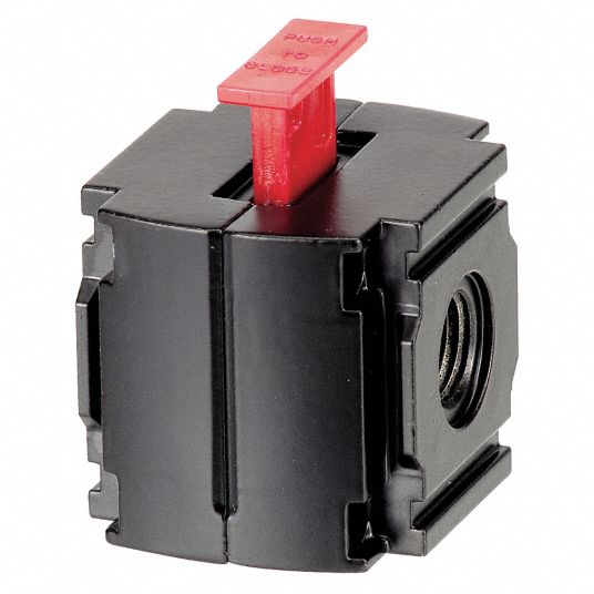 ARO Modular Pneumatic Lockout Valve 1/2 NPT (In.), Black 4PJU6104392