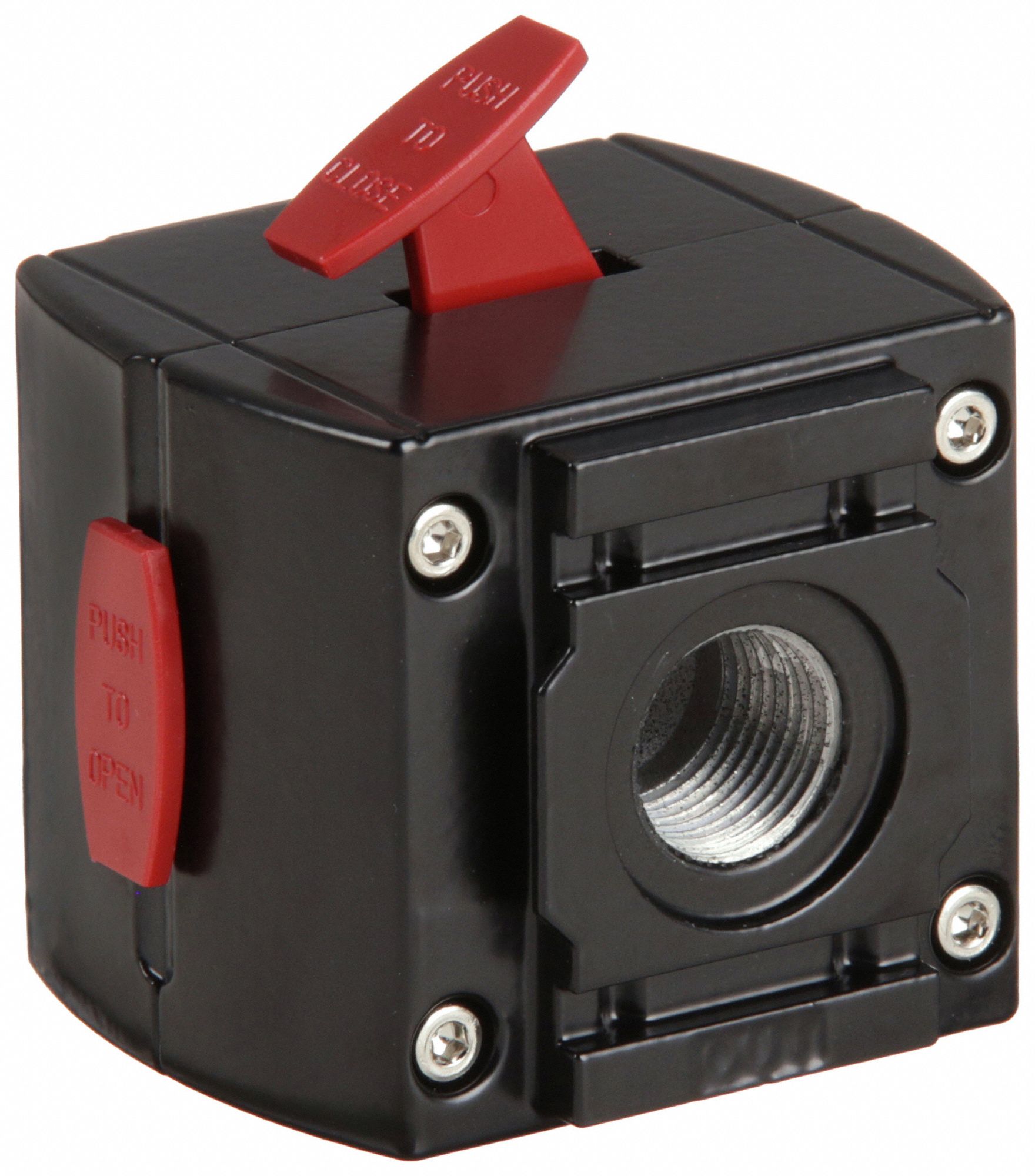 AIR LINE LOCKOUT VALVE, 3/8 IN NPT OUTLET SIZE, 250 PSI MAXIMUM OPERATING PRESSURE, 1500