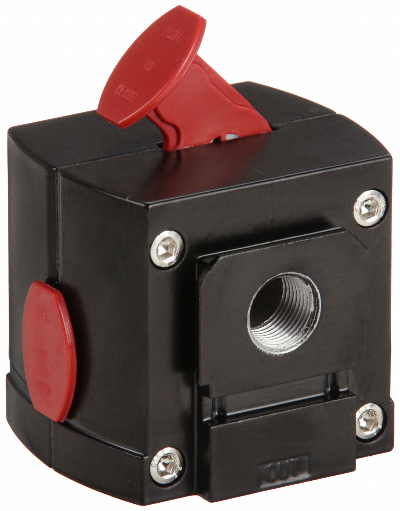 AIR LINE LOCKOUT VALVE, 3/8 IN NPT OUTLET SIZE, 250 PSI MAXIMUM OPERATING PRESSURE, 2000