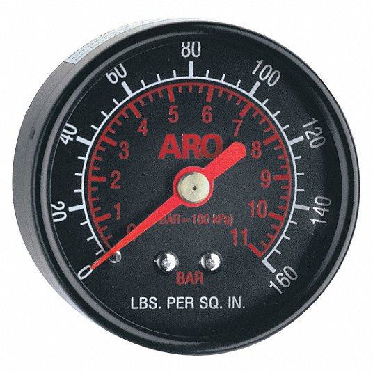 Aro Pressure Gauge 1-1/2In 0 to 150 psi 