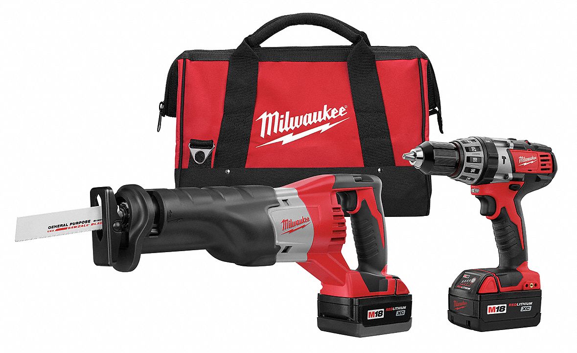 Milwaukee Cordless Combination Kit 18v Dc Volt 2 Tools Full Size Reciprocating Saw M18 