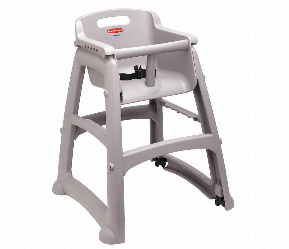 RUBBERMAID COMMERCIAL PRODUCTS Silla Alta para Niños,Plástico,Platino
