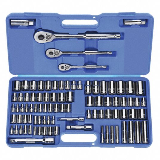 WESTWARD, 3/8 in Drive Size, 12 Pieces, Socket Wrench Set - 4PL88