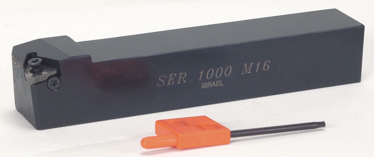 Indexable Thread Turning Tool Holder: Right Hand, 1 in Shank Wd