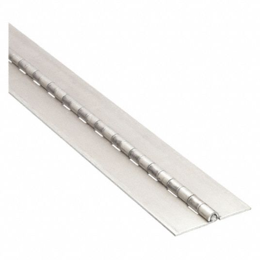 270° Continuous Hinge Without Holes, Aluminum, Door Leaf 72 in x 1 1/4