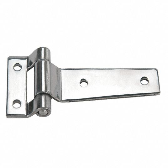 MARLBORO Strap Hinge Stainless Steel, 2 Holes per Leaf, Stainless