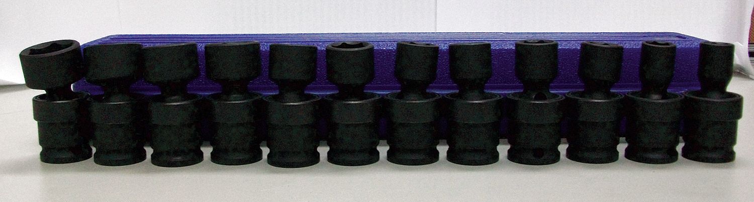 4PRE9 - Flex Impact Socket Set 3/8 Dr 12 pc