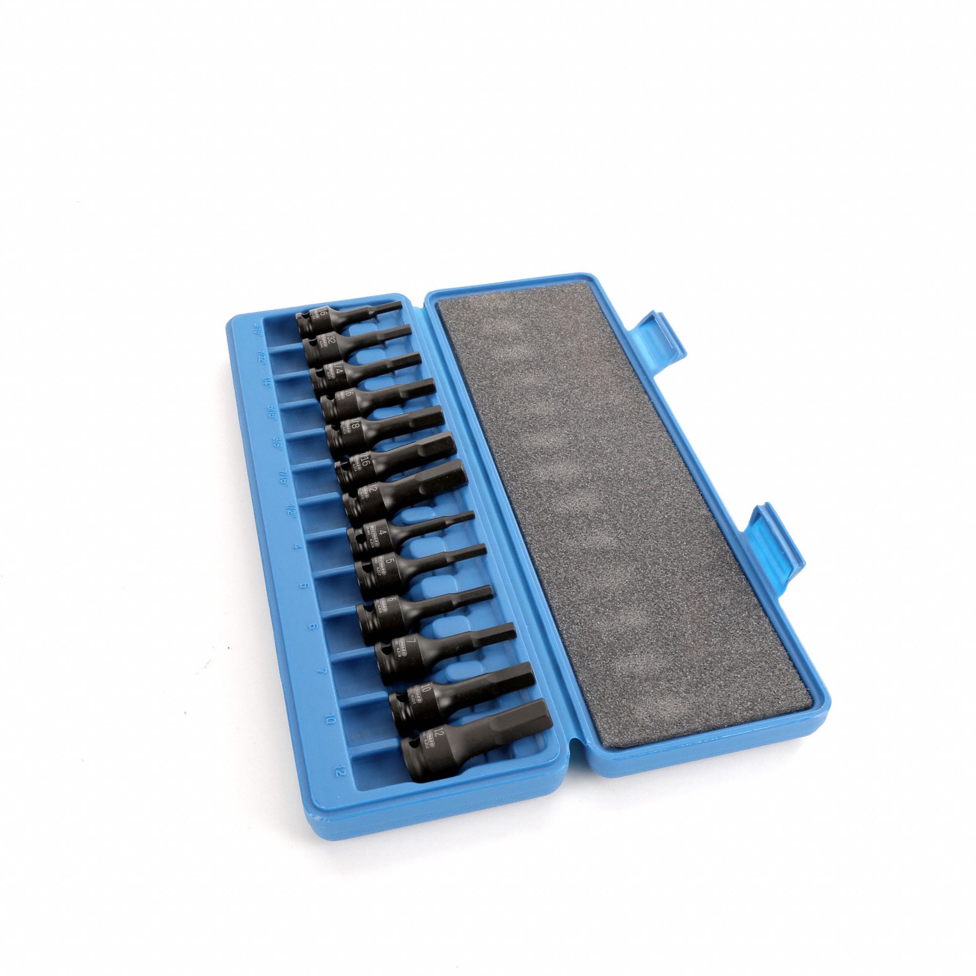 WESTWARD Socket Bit Set: 3/8 in Drive Size, 27 Pieces, 1 27/32 in Overall  Lg, Metric/SAE