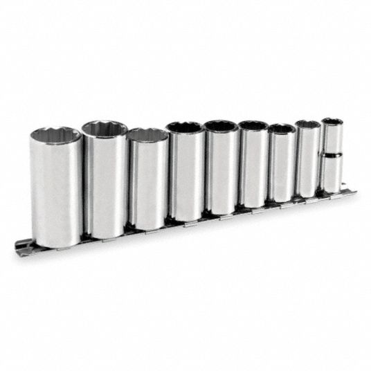 Socket Set,9 Pieces - Grainger