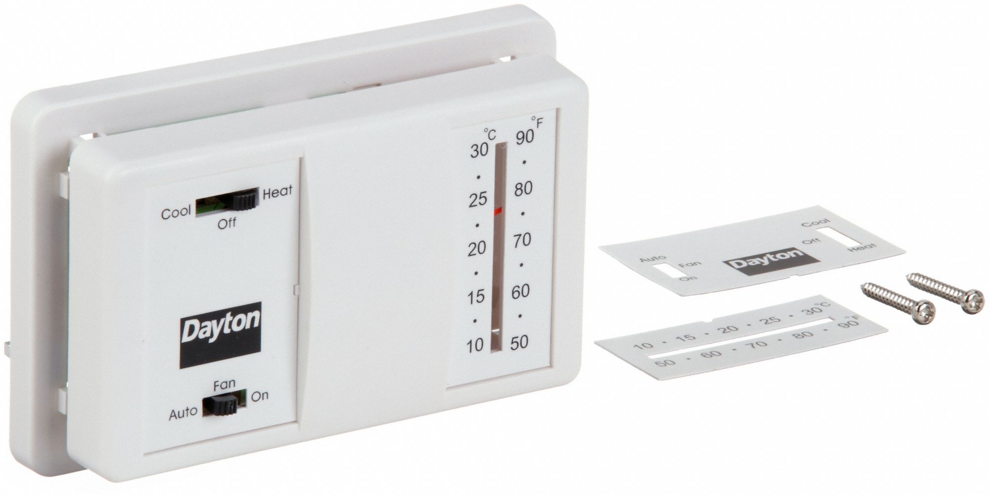 BAS V THERMOSTAT 1C 1F BLANC