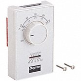 Electric Line Voltage Fan Coil Thermostat White Dayton 1UHE4 for sale online 