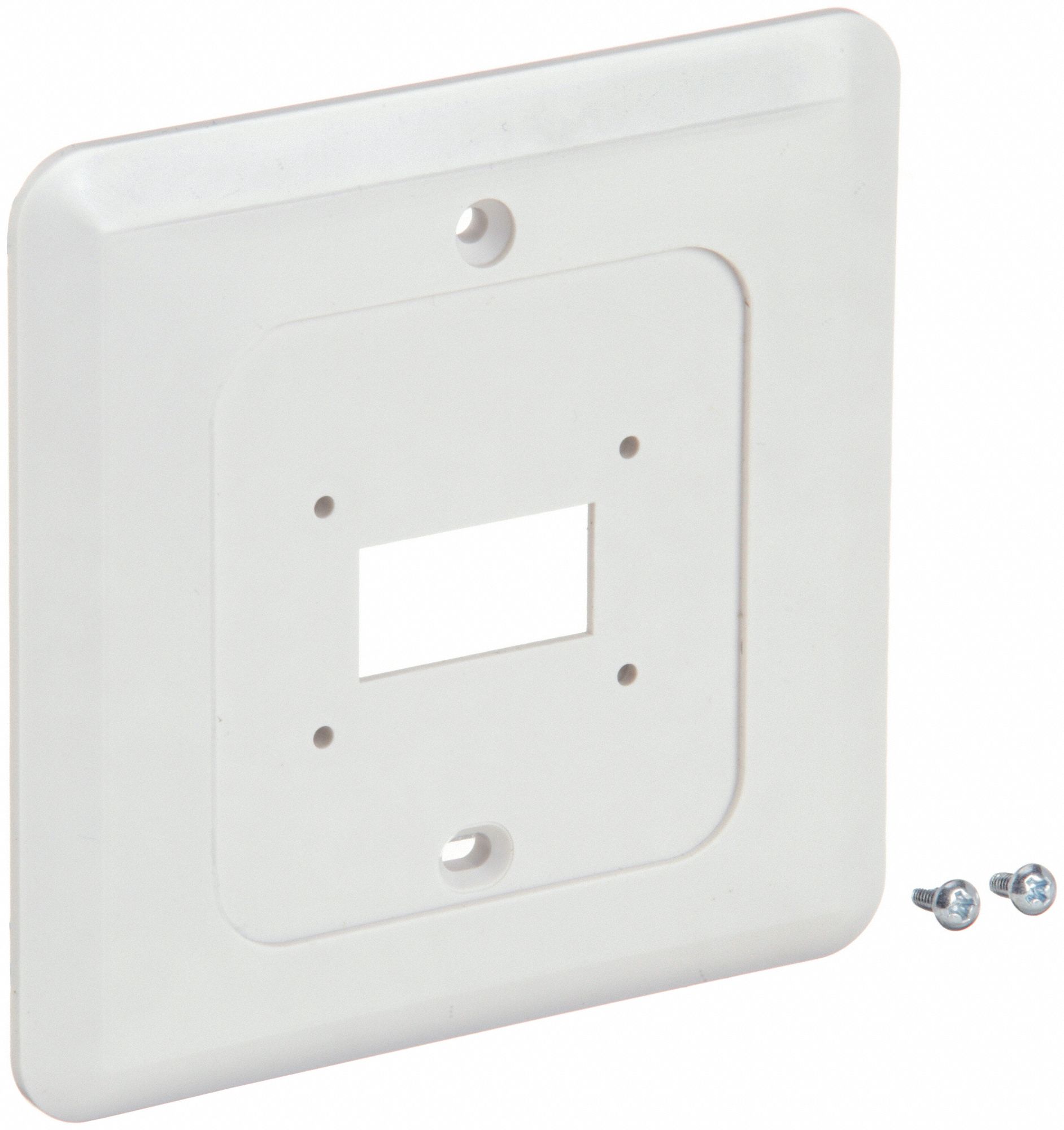 Wall Mounting Plate: 4PU51, 4PU51, Horizontal / Square, Square, Wall Plate, White / Plastic