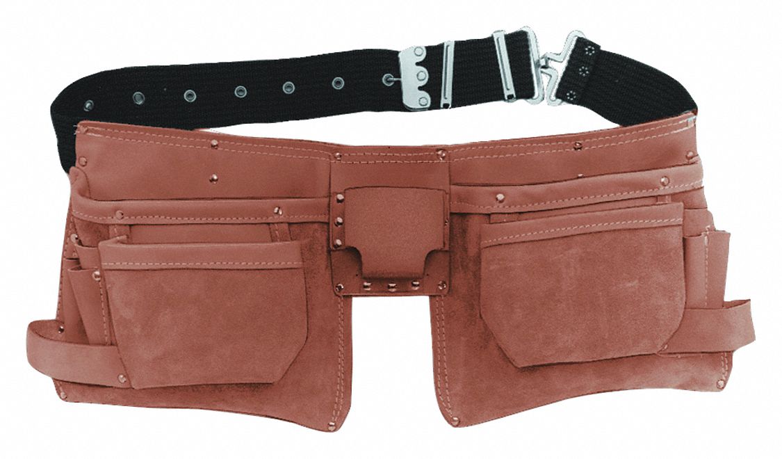 PROTO Construction Work Apron, Leather, Up To 50 in Waist Size, Number