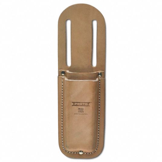 PROTO Tan, Tool Holster, Leather, For Maximum Belt Width 2 1/2 in