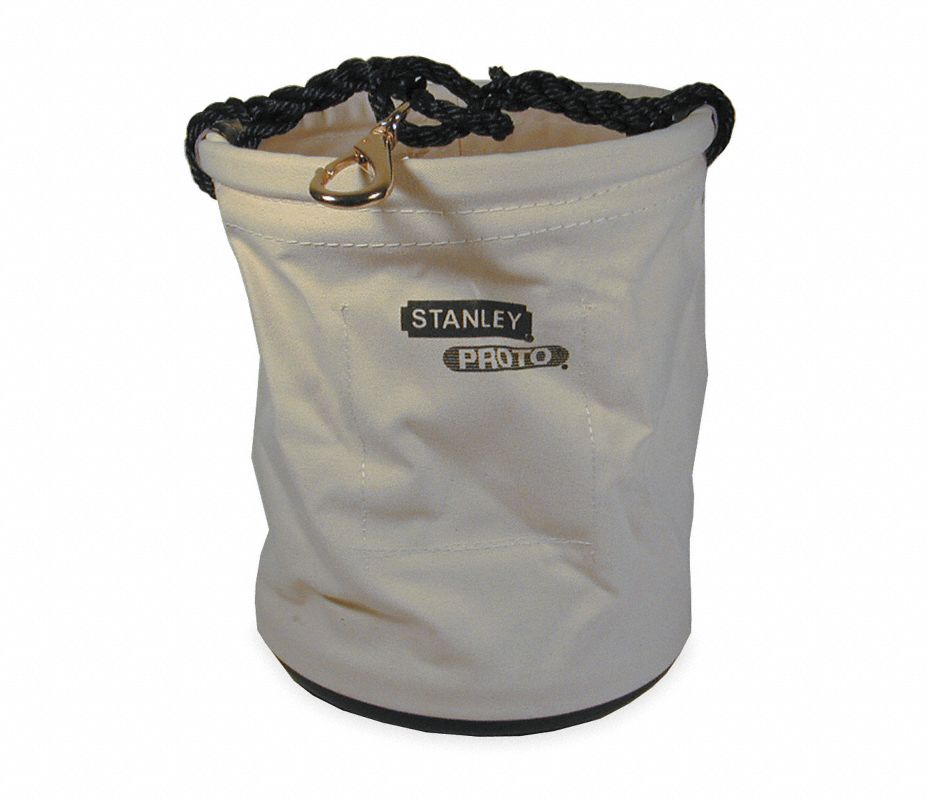 PROTO Bolsa Utilitaria Tipo Cubeta de 12" Diá., Color Blanco/Negro